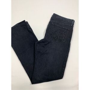 NYDJ Not your daughter's jeans Bootcut black denim with jeweled pocket size 10